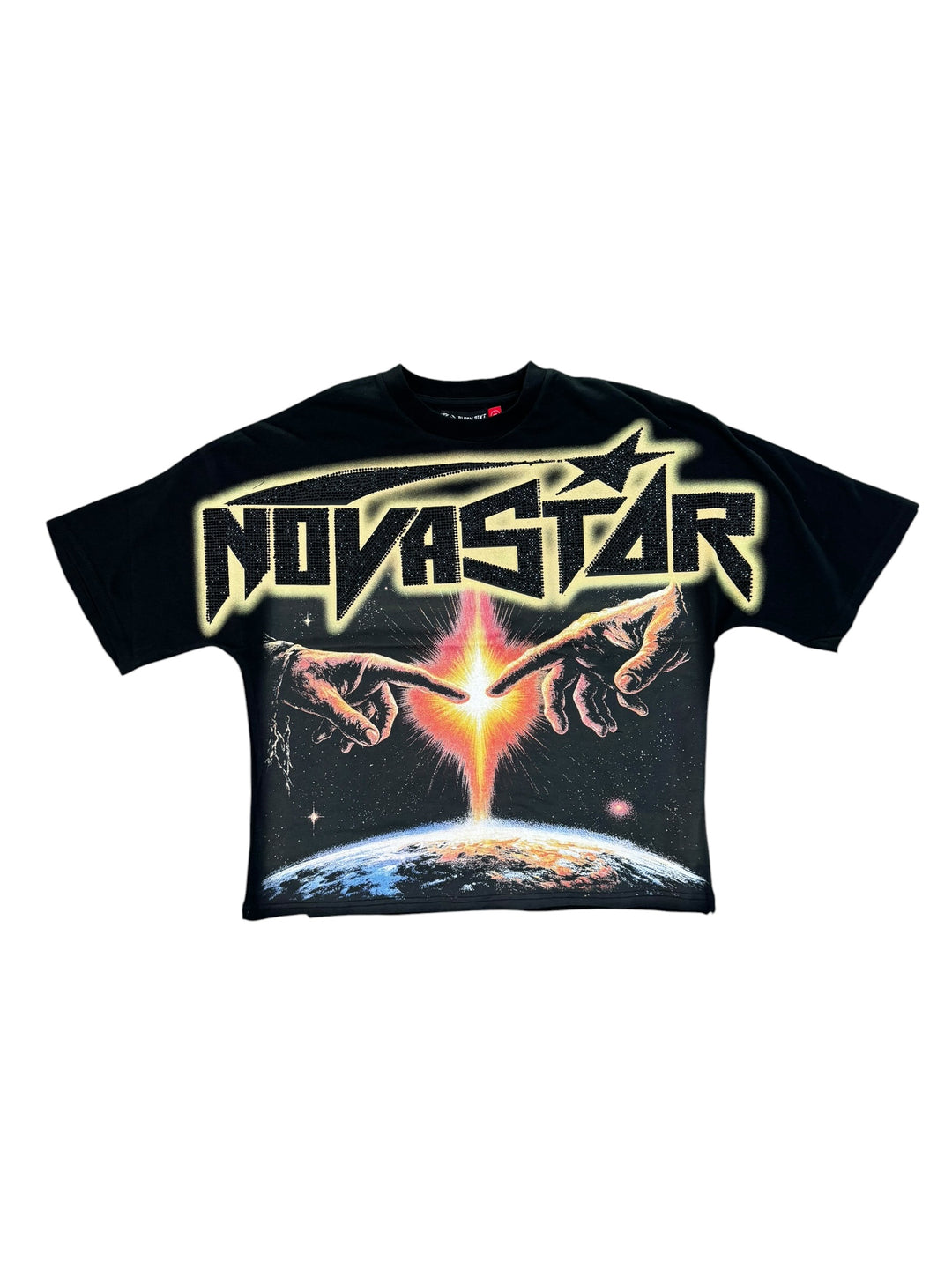 Nova Star Crop Fitted Tee - Black