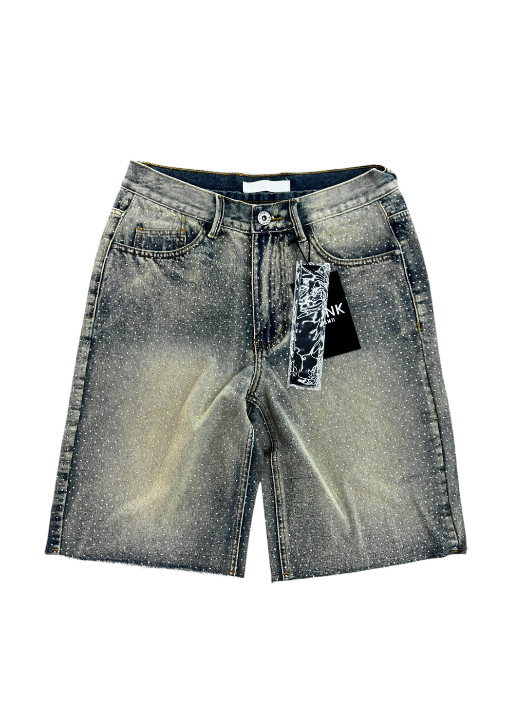 Rhinestone Jorts - Vintage Blue