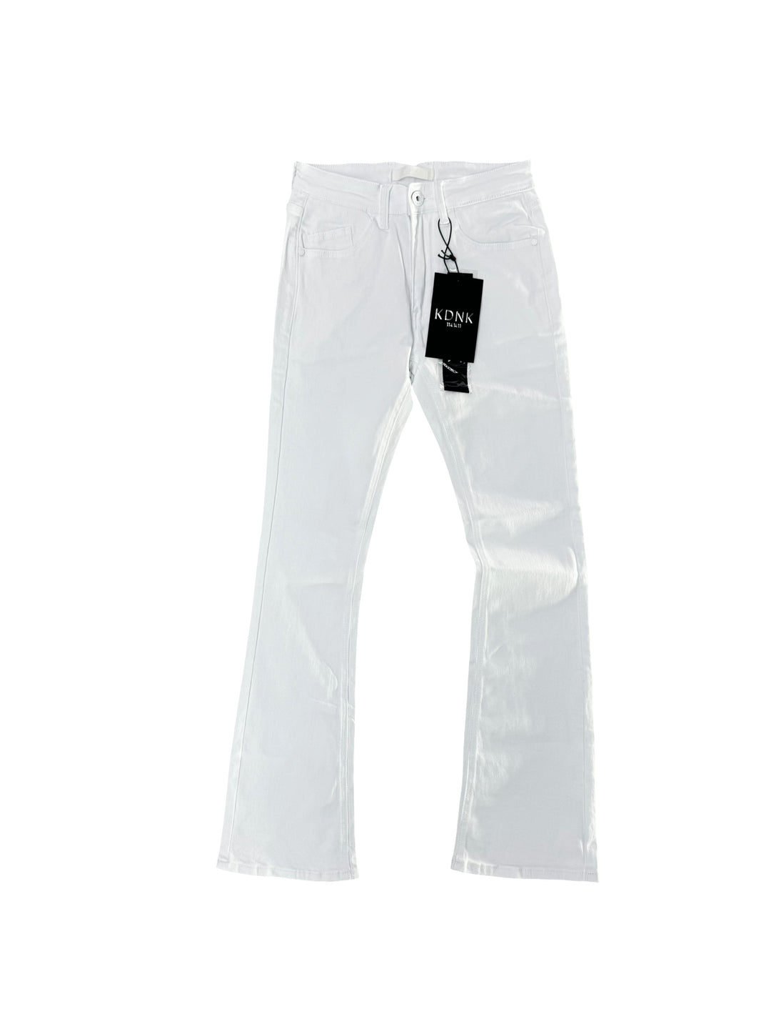 Basic Stacked Denim Jeans - White