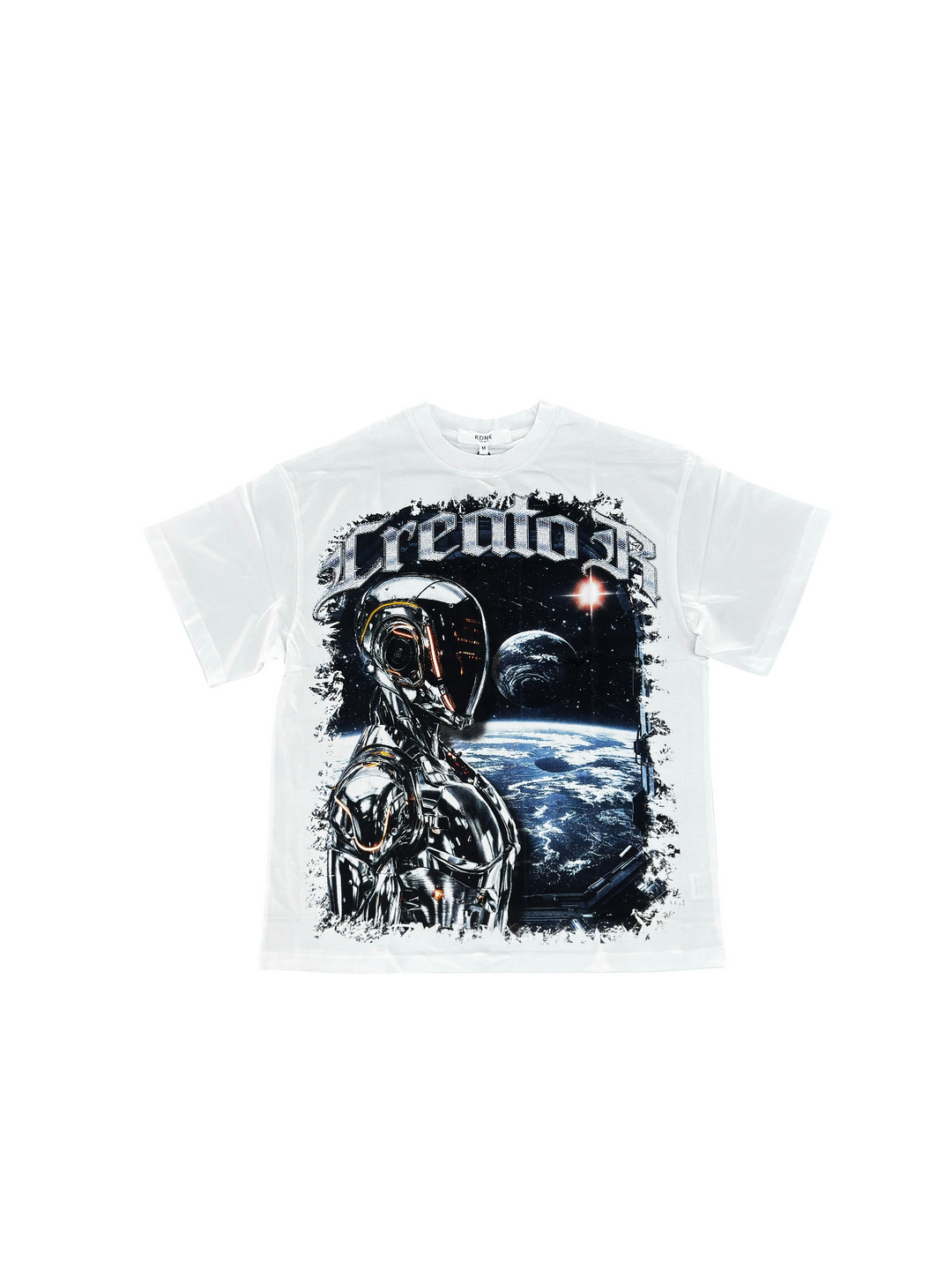 Creator Rhinestone Graphic Tee - White