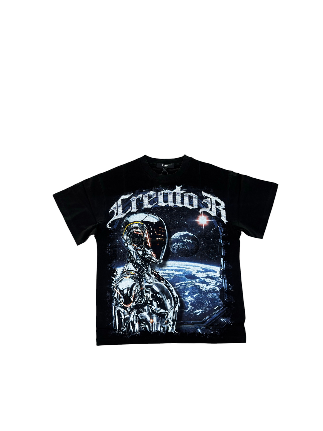 Creator Rhinestone Graphic Tee - Black