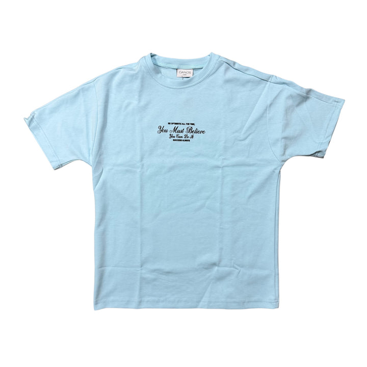 You Must Believe Graphic Tee - Baby Blue
