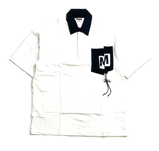 Two-Tone Polo Tee - White