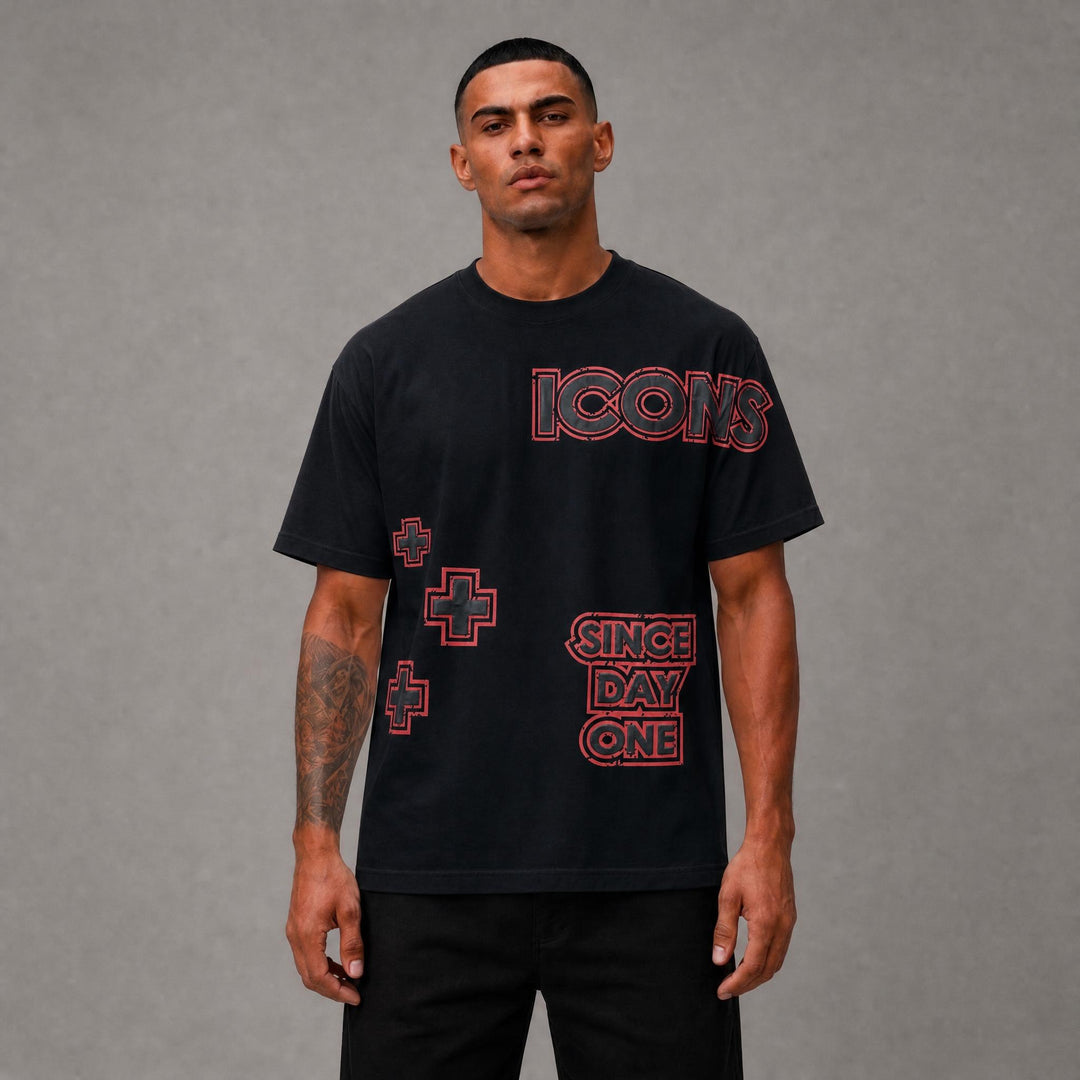 Icons Day Graphic Tee - Black