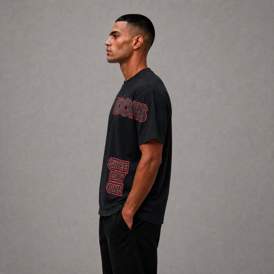 Icons Day Graphic Tee - Black