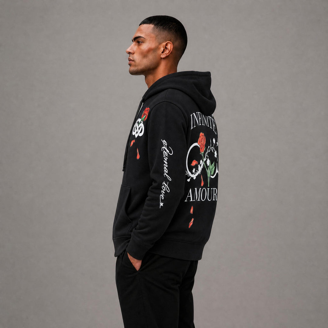 Infinite Amour Fullzip Hoodie - Black
