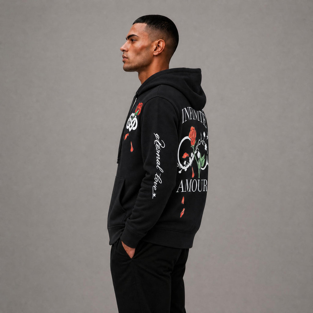 Infinite Amour Fullzip Hoodie - Black