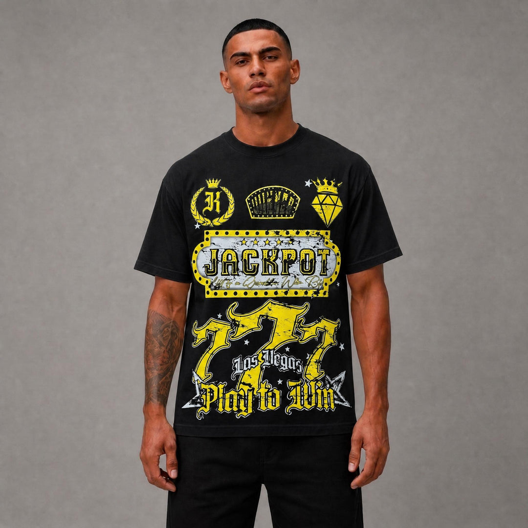 Jackpot Graphic Tee - Black