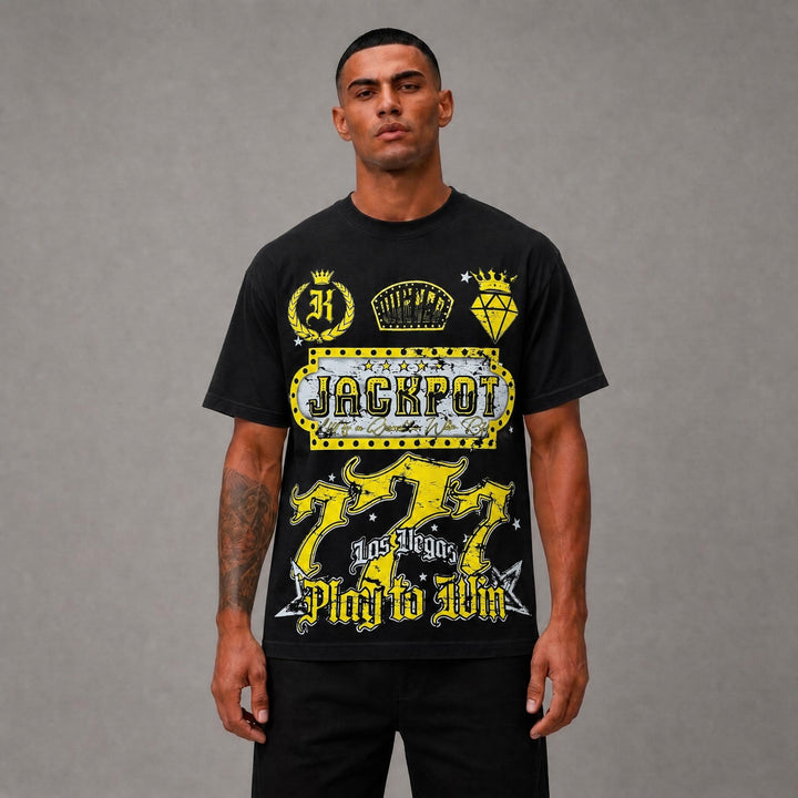 Jackpot Graphic Tee - Black