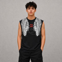Kid's Muscle Tee "Fly High" - Black