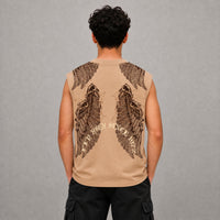 Kid's Muscle Tee "Fly High" - Sand