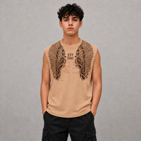Kid's Muscle Tee "Fly High" - Sand