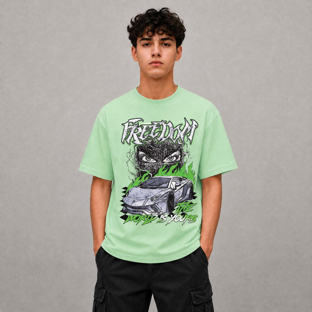 Kids Freedom Graphic Tee - Mint