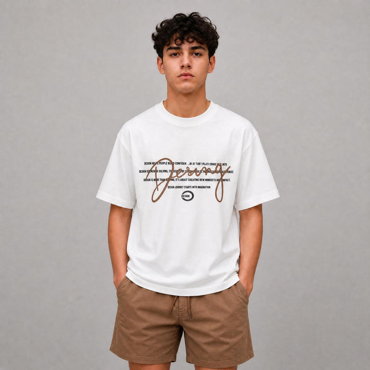 Kids Design Graphic Tee - Brown