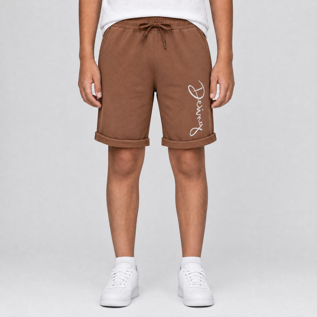 Kids Design Shorts - Brown