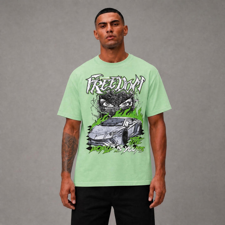Kids Freedom Graphic Tee - Mint