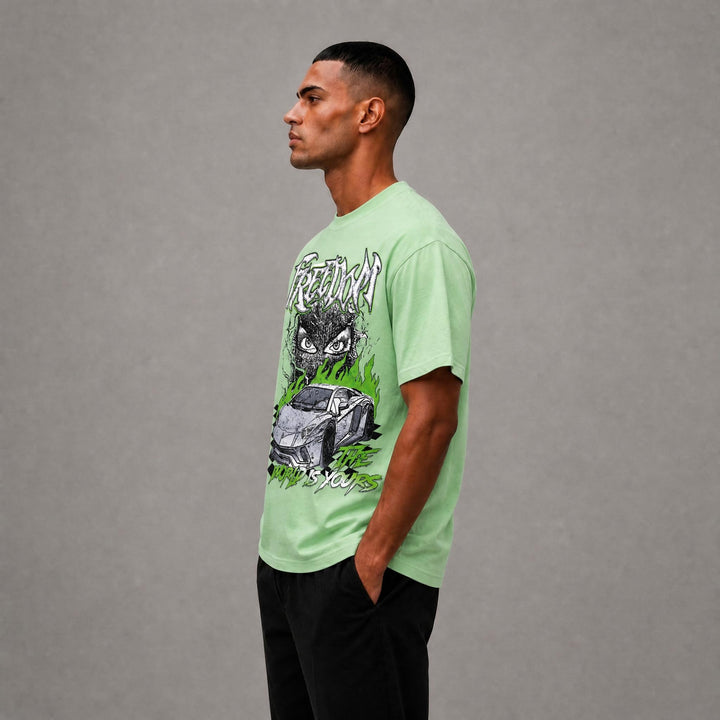 Kids Freedom Graphic Tee - Mint