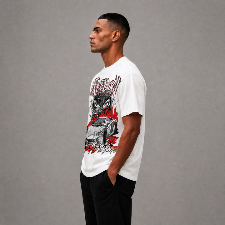 Kids Freedom Graphic Tee - White