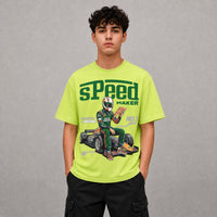 Kids Speed Graphic Tee - Neon Green