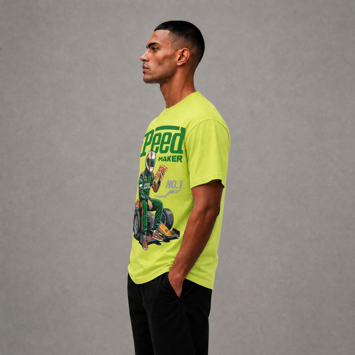Kids Speed Graphic Tee - Neon Green