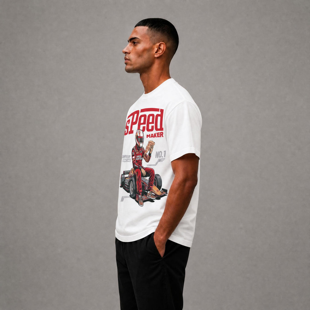 Kids Speed Graphic Tee - White