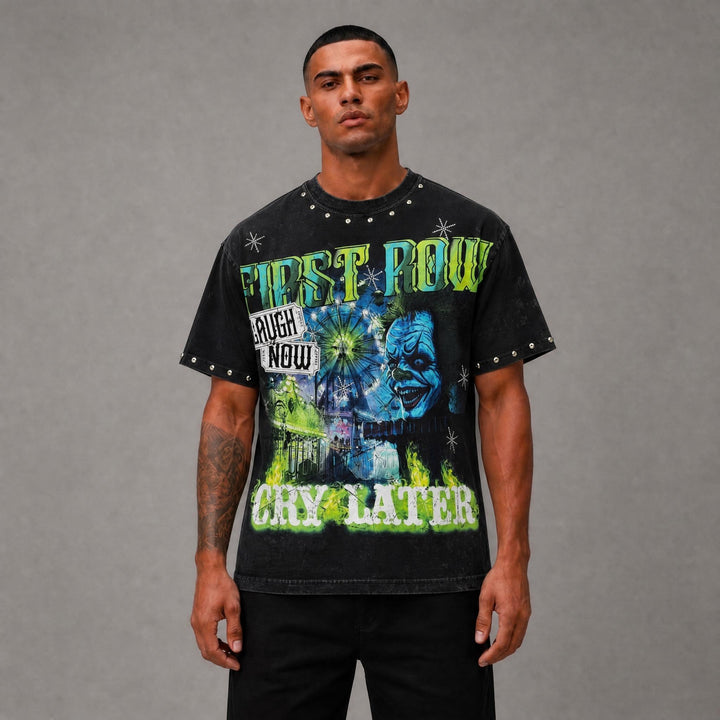 LAUGH NOW CRY LATER MIDNIGHT JOKER TEE