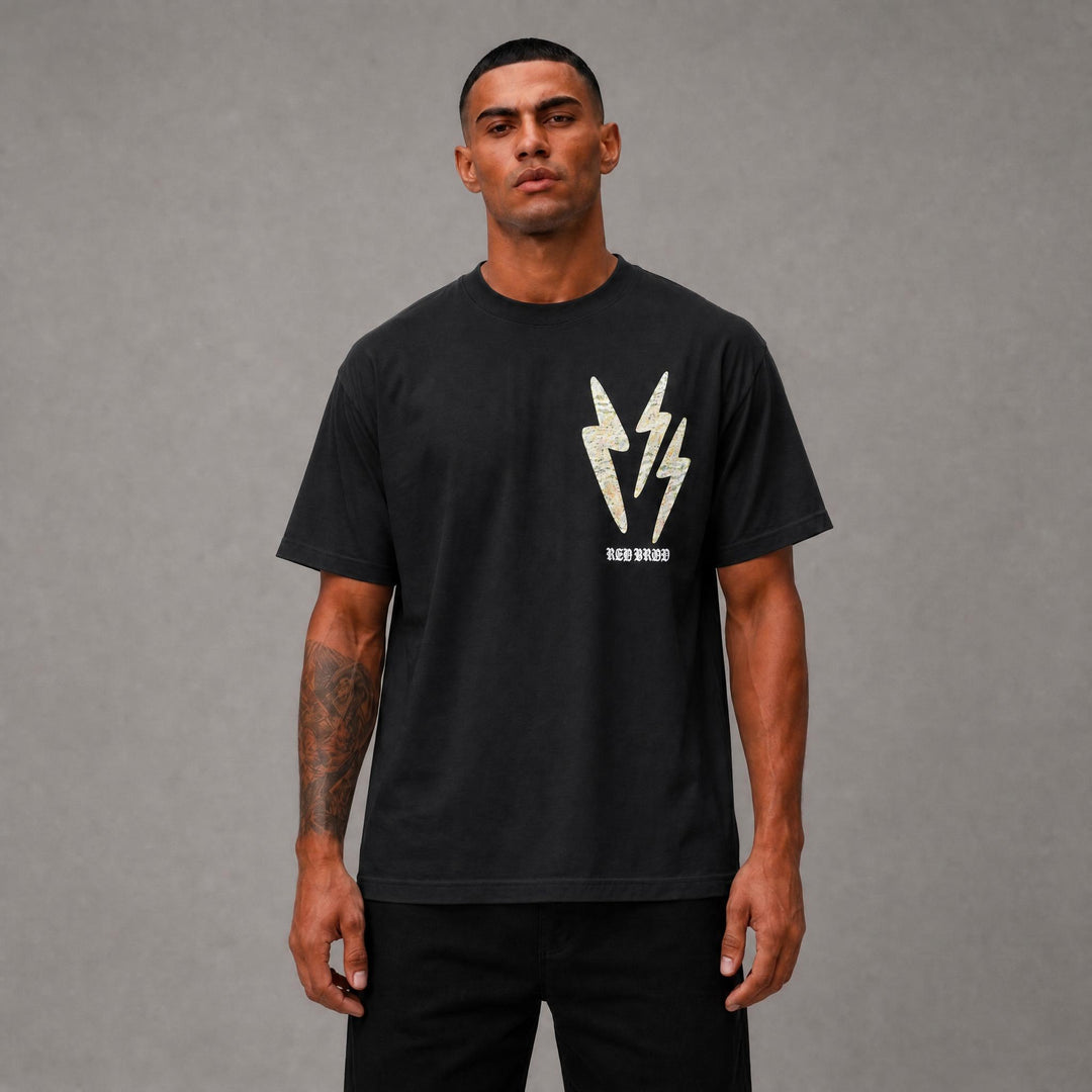 Lightning Graphic Tee - Black