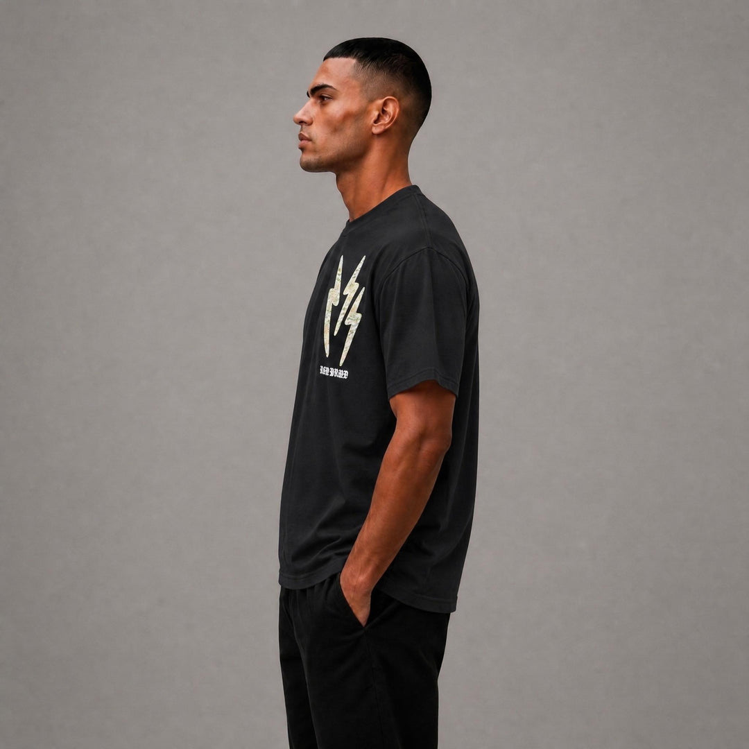 Lightning Graphic Tee - Black