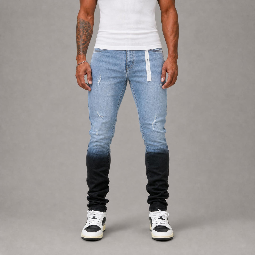 Mike Dye Skinny Jeans - Blue