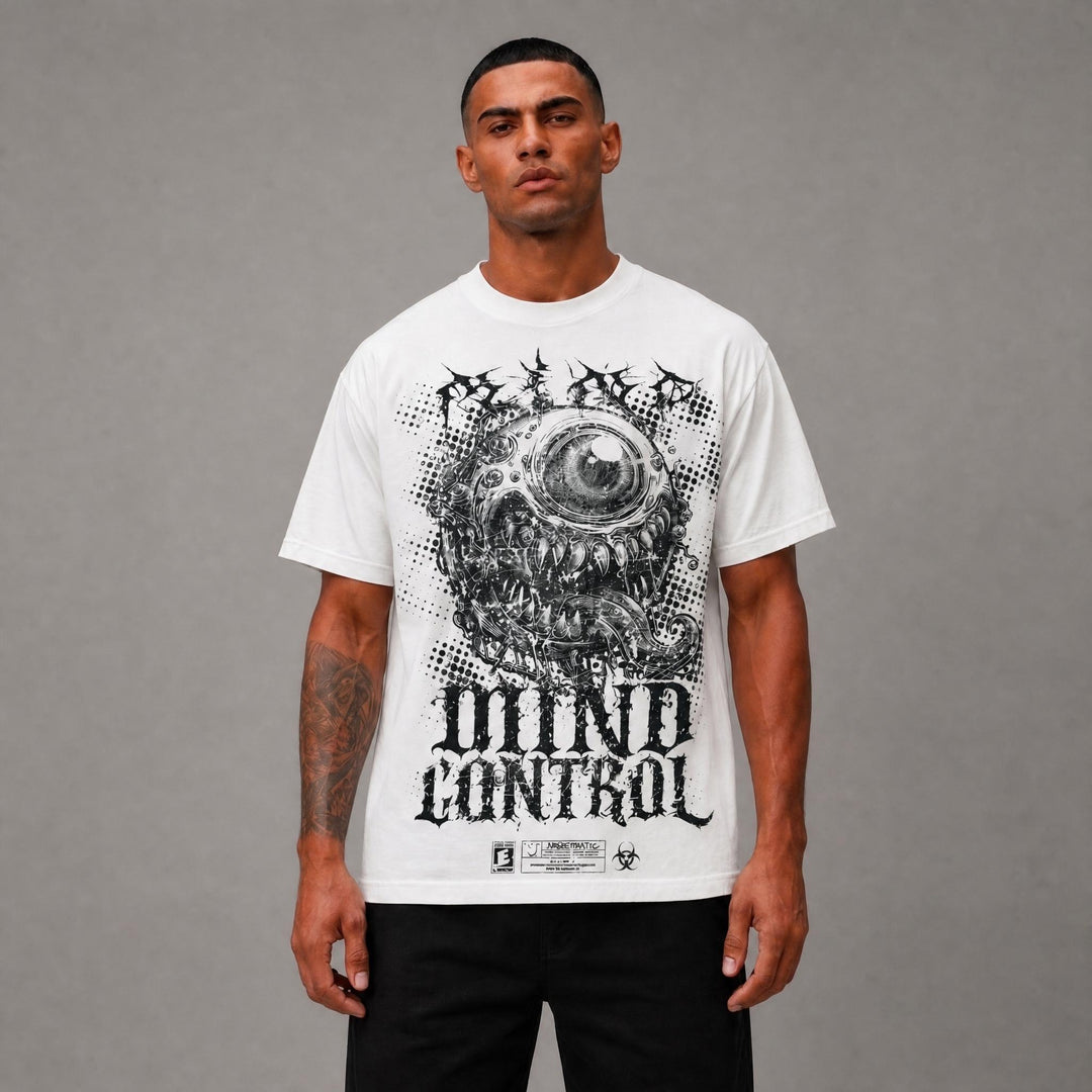 Mind Control Graphic Tee - White