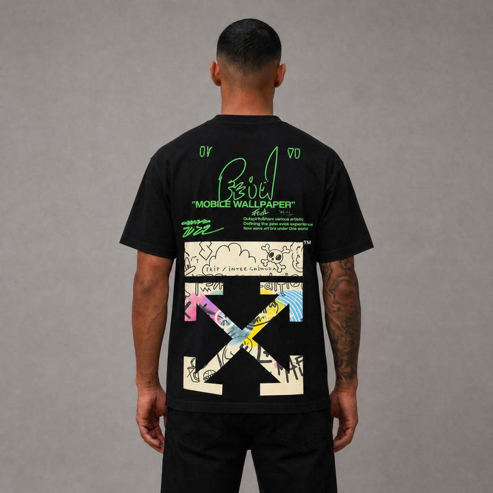 Mobile Wallpaper Tee - Black