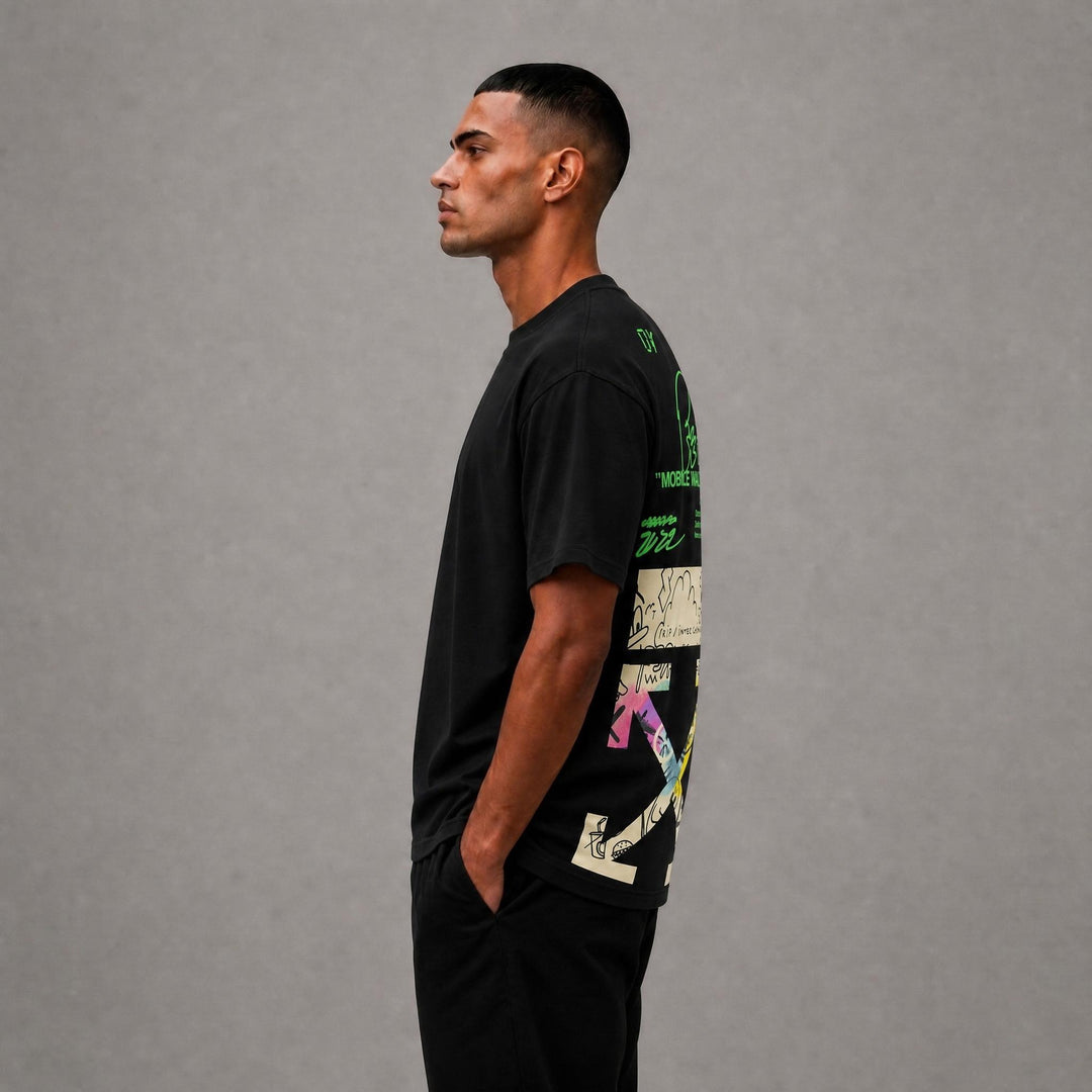 Mobile Wallpaper Tee - Black