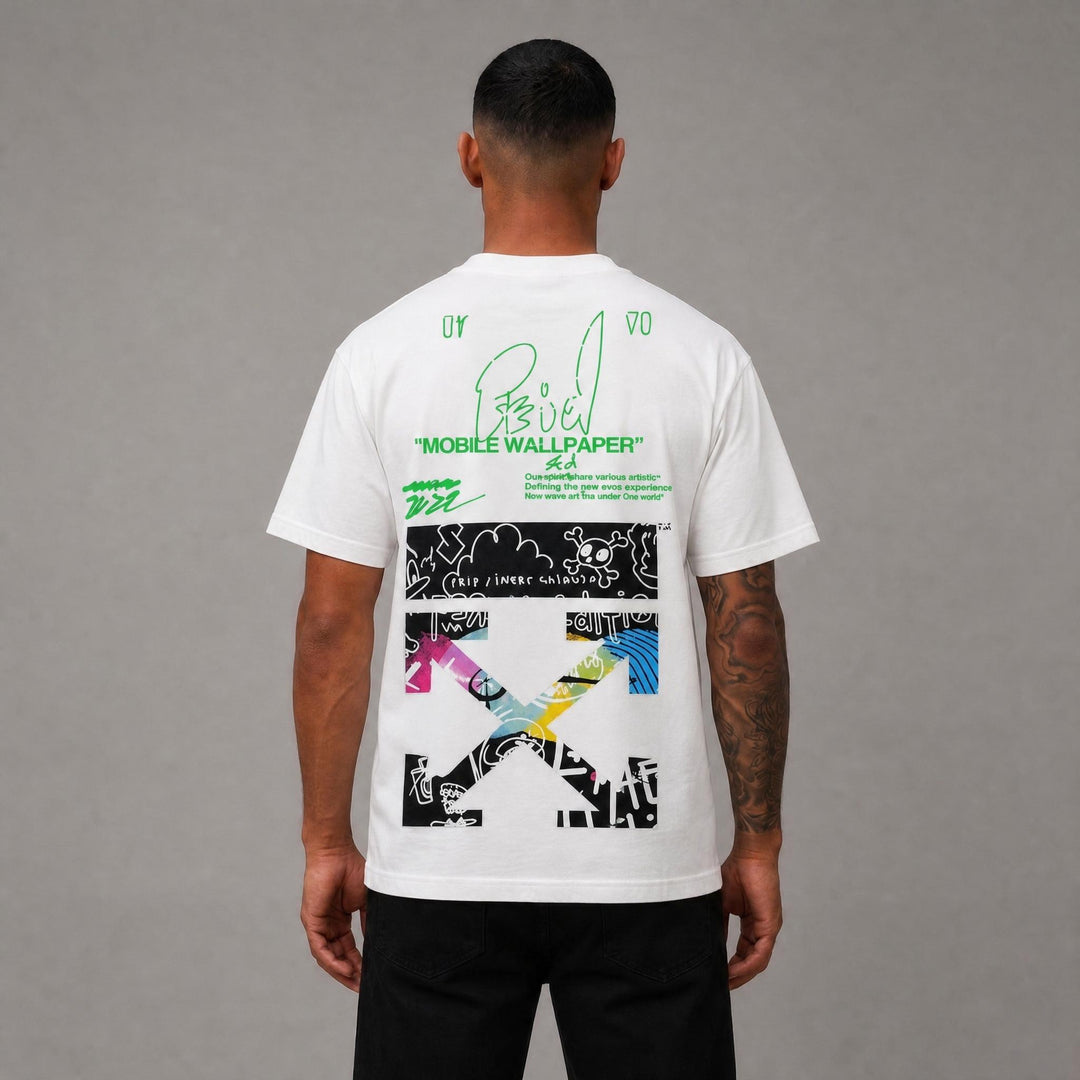 Mobile Wallpaper Tee - White