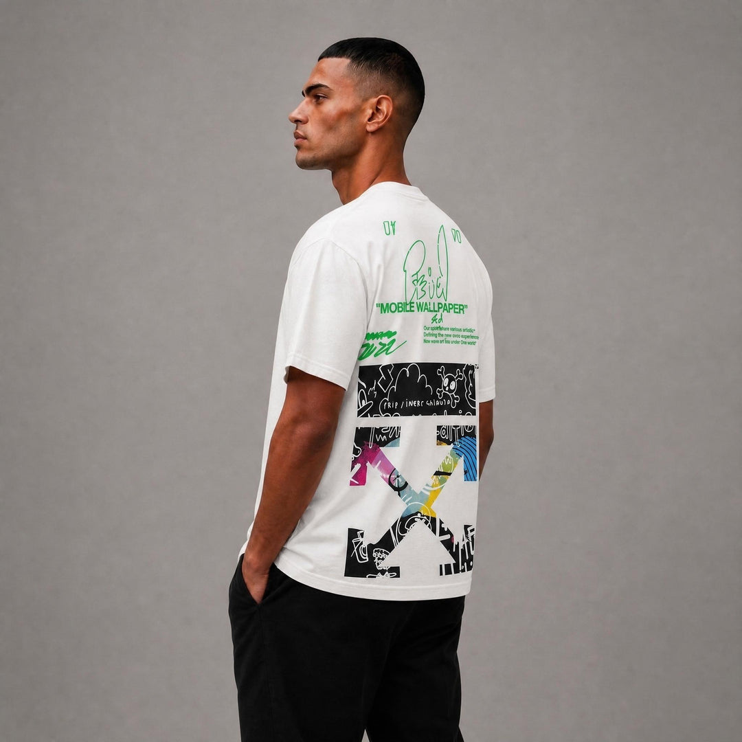Mobile Wallpaper Tee - White