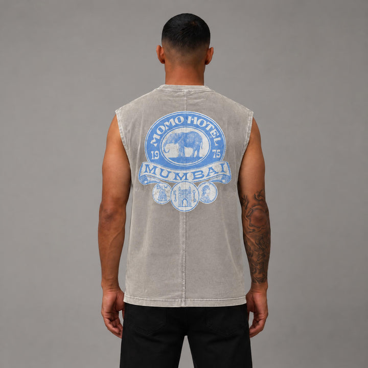 Mumbai Muscle Tee - Grey