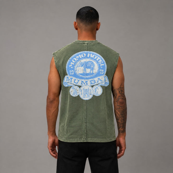 Mumbai Muscle Tee - Olive