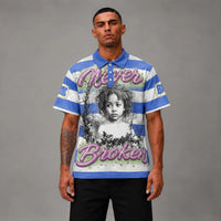 Never Broken French Terry Crewneck Polo - Men's Streetwear Polo