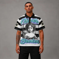 Never Broken French Terry Crewneck Polo - Men's Streetwear Polo