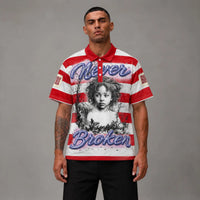 Never Broken French Terry Crewneck Polo - Men's Streetwear Polo