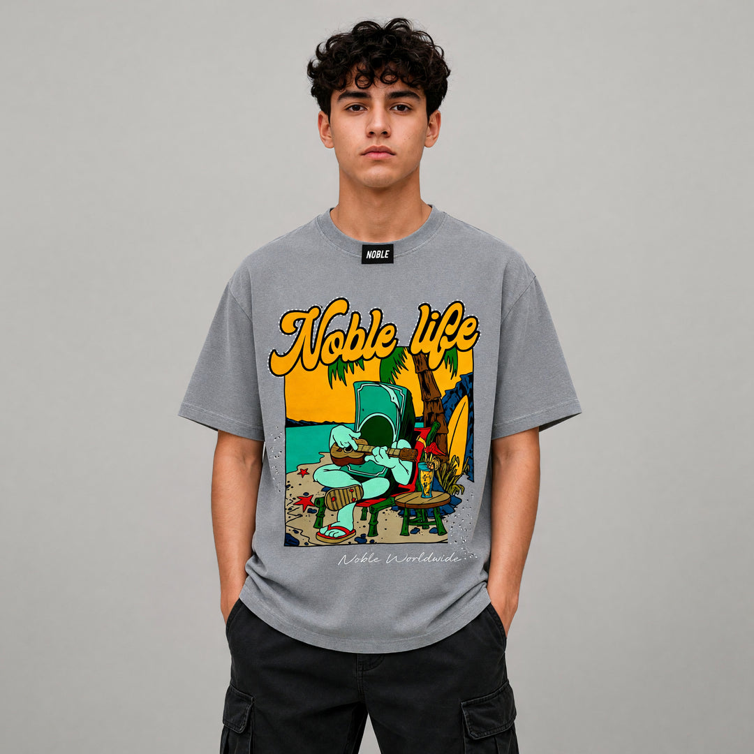 Noble Kids Graphic Tee - Grey
