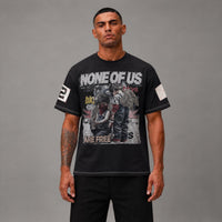 None of Us Are Free French Terry Tee - Men's Graphic Streetwear T-Shirt
