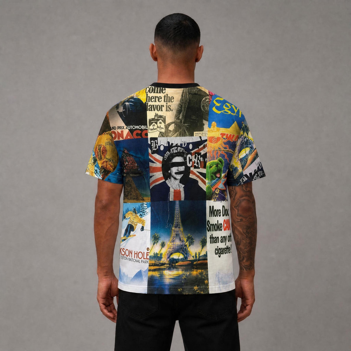 Nostalgic Cropped Fitted Tee - Multi Colorway