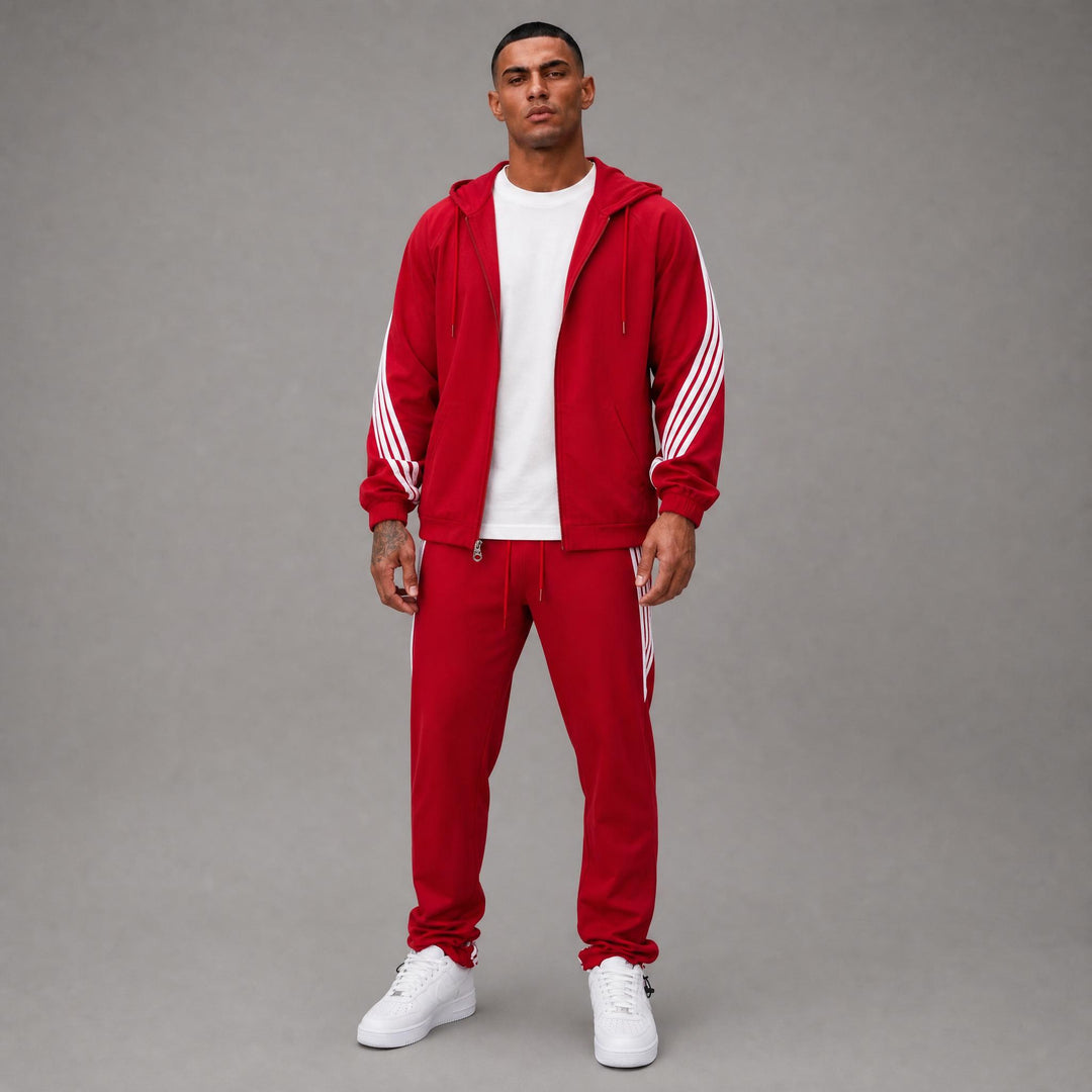 Nylon Windbreaker Jacket - Red