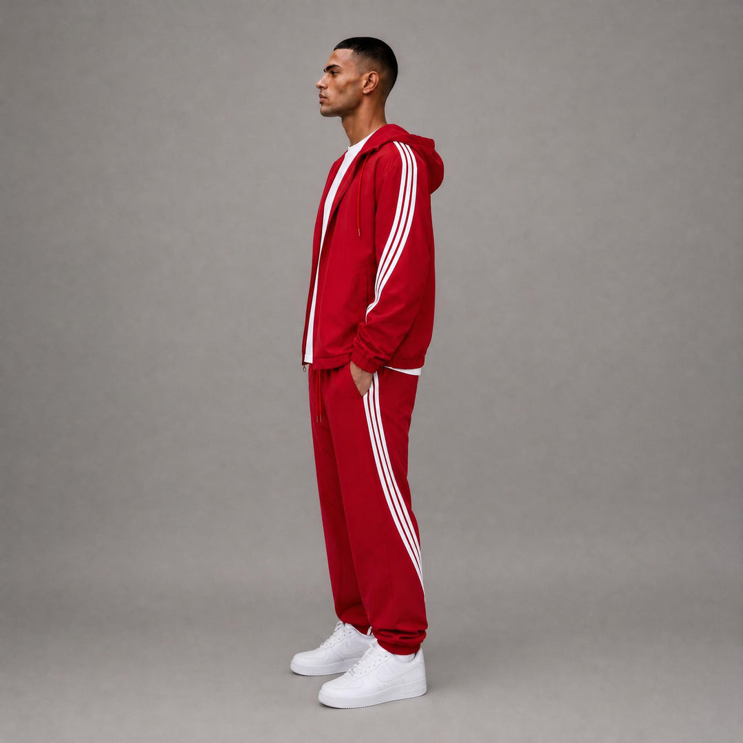 Nylon Windbreaker Jacket - Red