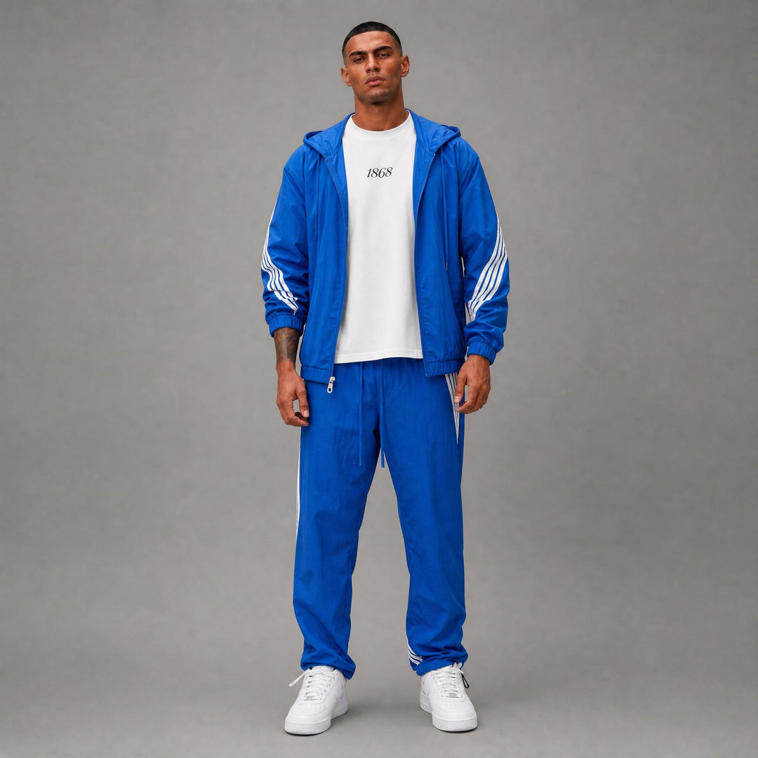 Nylon Windbreaker Jacket - Royal Blue