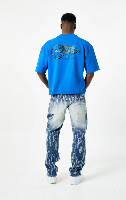 "Know Your Power" Cropped Tee - Royal Blue