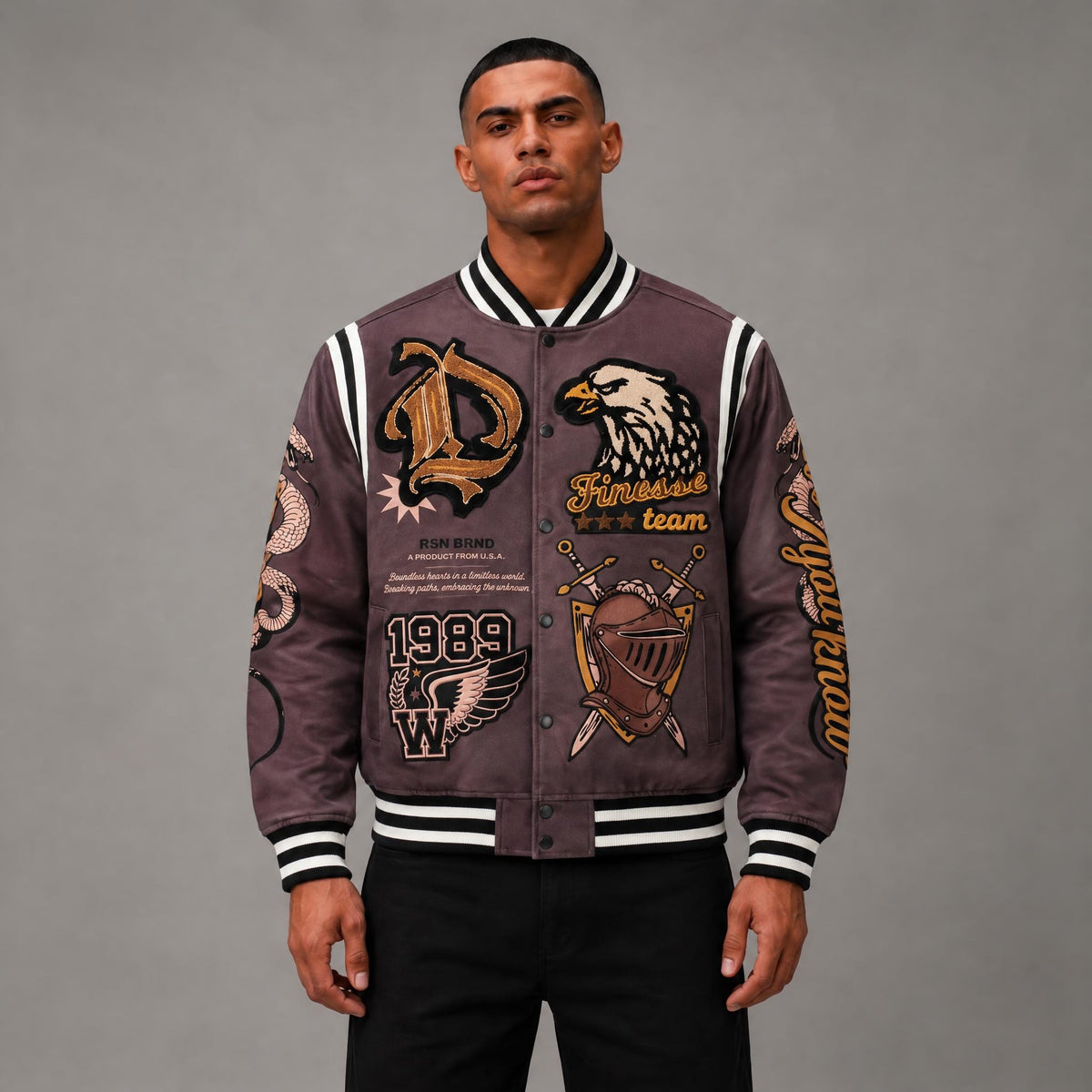 One Of A Kind Varsity Jacket - Men's Streetwear Varsity Jacket