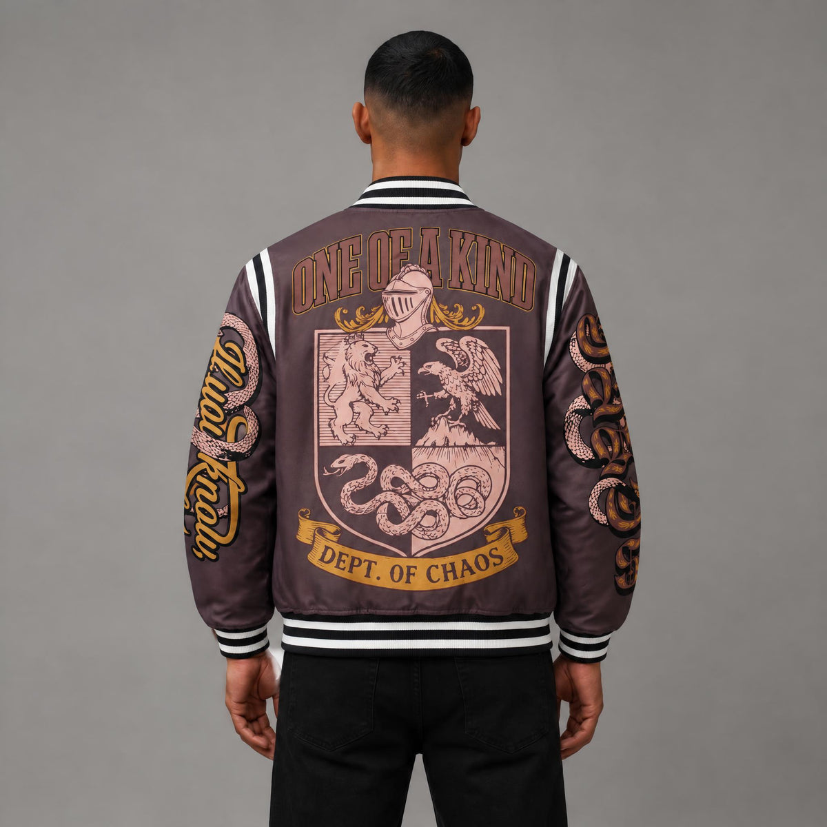 One Of A Kind Varsity Jacket - Men's Streetwear Varsity Jacket