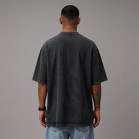 One Good Turn Acid Wash Tee - Dark Grey