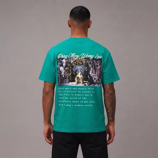 Pray More Worry Less OVZ Tee - Men's Graphic Streetwear T-Shirt